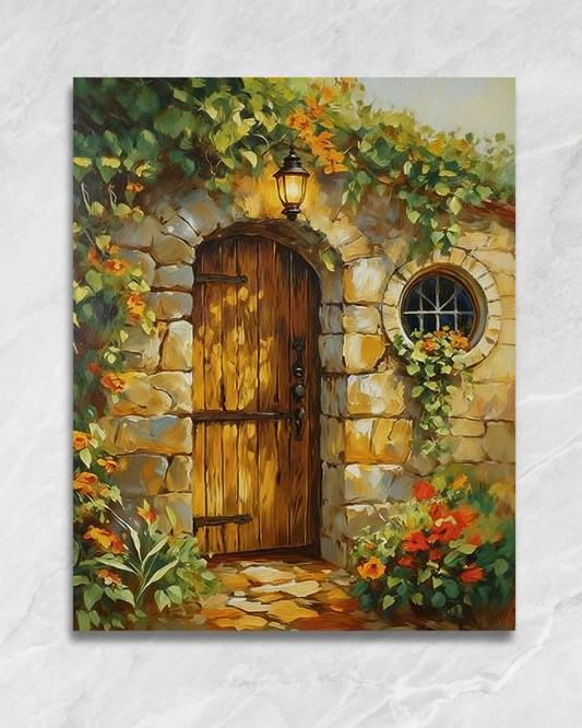 La porte du jardin secret, tableau à peindre par numéros