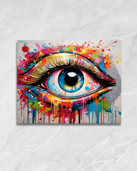 Regard aux mille couleurs, tableau à peindre par numéros