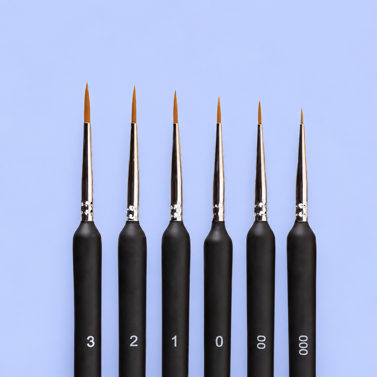 6 pinceaux fins pour les détails