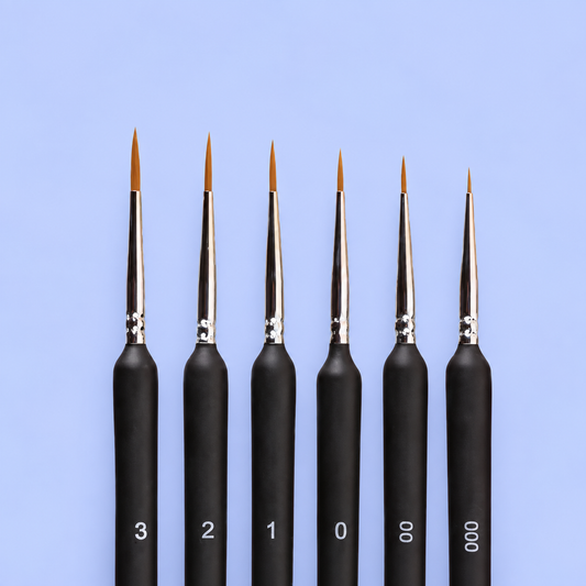 6 pinceaux fins pour les détails